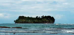 Insel im Meer vor Punta Mona